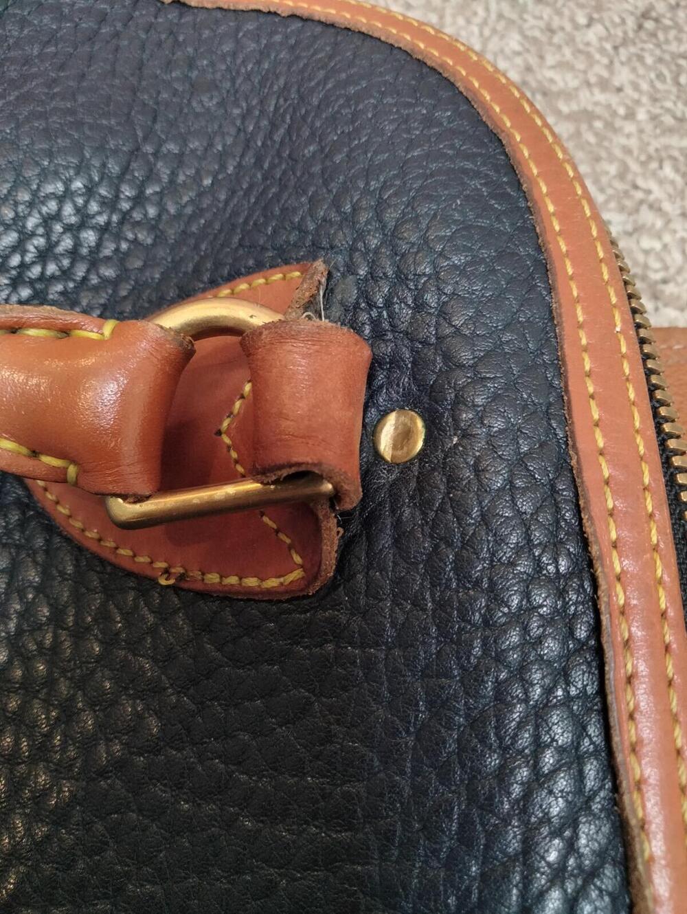 Dooney & Bourke Norfolk Satchel Vintage All Weather Leather Handbag Tote USA - Picture 9 of 9